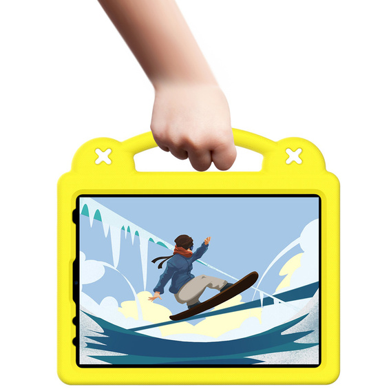 Etui do iPad 11" 2025 A16 (11 gen.) / iPad 10.9" 2022 (10 gen.), Cute Patterns, z podstawką, Żółte