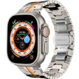 Bransoleta do Apple Watch 1/2/3/4/5/6/7/8/9/10/11/SE Ultra 1/2/3 42/44/45/46/49mm, Tytanowa/Pomarańczowa