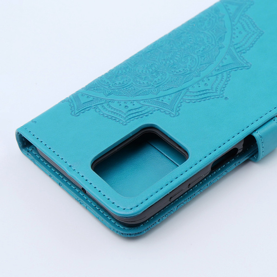 Etui z klapką do Motorola Moto G54 5G, Mandala, niebieskie