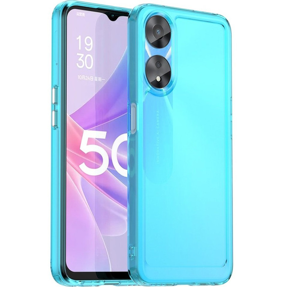 Etui do Oppo A78 5G, Fusion Hybrid, niebieskie