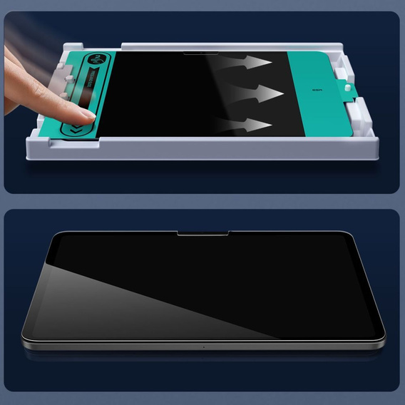 Szkło Hartowane ESR do iPad Air 11" 2025/2024 (7/6 gen.), z ramką do montażu (2 sztuki)