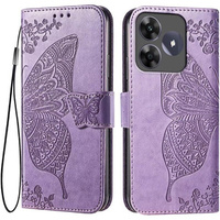 Etui z klapką do Realme C61, Butterfly, fioletowe