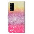 Etui Wallet do Samsung Galaxy S20 FE, Light Spots Decor, Glittery Elements