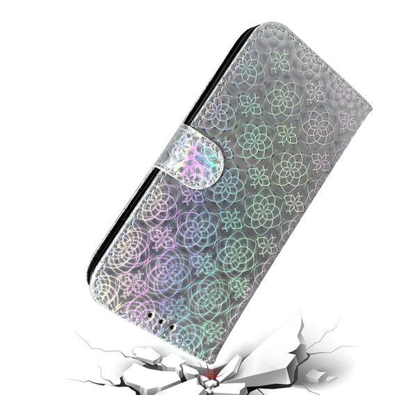 Etui z klapką do Oppo A17, Wallet, Mandala szare