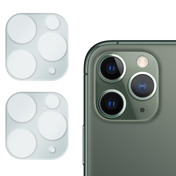 2x Szkło hartowane na aparat ERBORD do iPhone 11 Pro, przezroczyste
