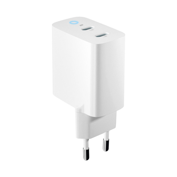 Forever Ładowarka Sieciowa 40W GaN 2x USB-C, biała