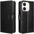 Etui z klapką do Oppo A5x, Crazy Horse Wallet, czarne