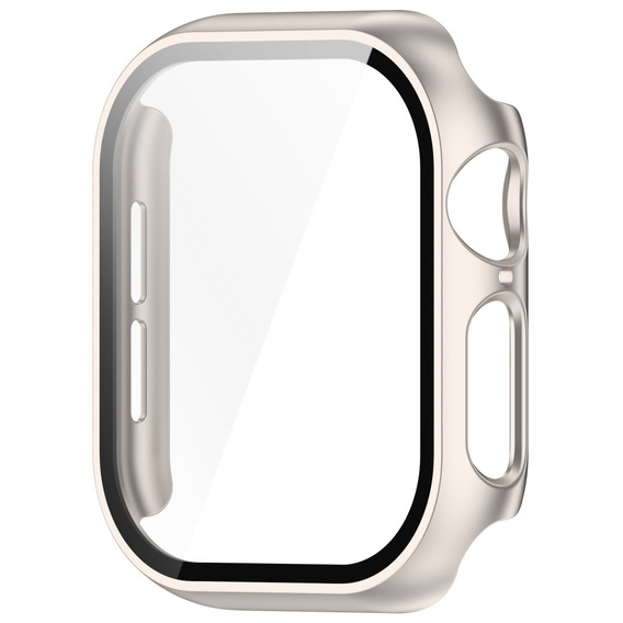 2w1 Etui + Szkło Hartowane do Apple Watch 10 42MM, Beżowe