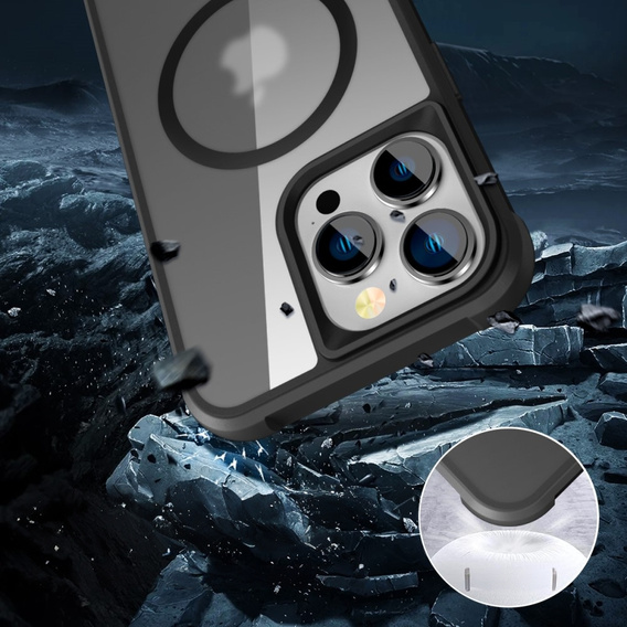 Etui Magnetyczne do Magsafe do iPhone 15 Pro, Czarne