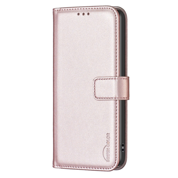 Etui z klapką do Xiaomi Redmi Note 13 Pro 4G / Xiaomi Redmi Note 14S / Xiaomi Poco M6 Pro 4G, BINFEN Wallet, różowe