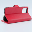 Etui z klapką do Motorola Moto G54 5G, Crazy Horse Wallet, czerwone