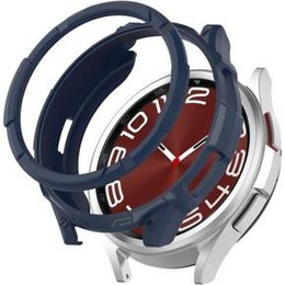 Etui z nakładką bezel ring do Samsung Galaxy Watch 6 Classic 47mm, Granatowe