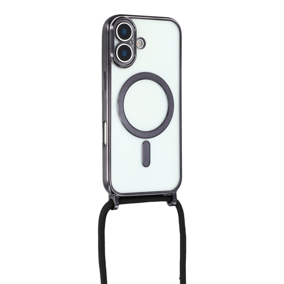 Etui do iPhone 17, Electro MagSafe, czarne + Smycz