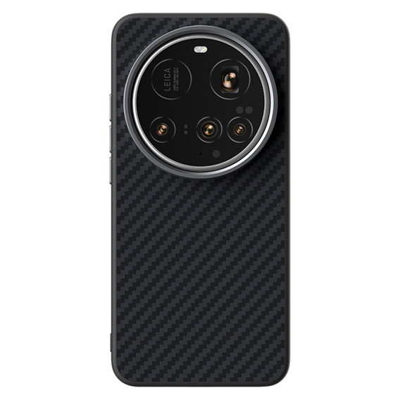 Etui ABEEL do Xiaomi 15 Ultra, Carbon Fiber, do MagSafe, czarne