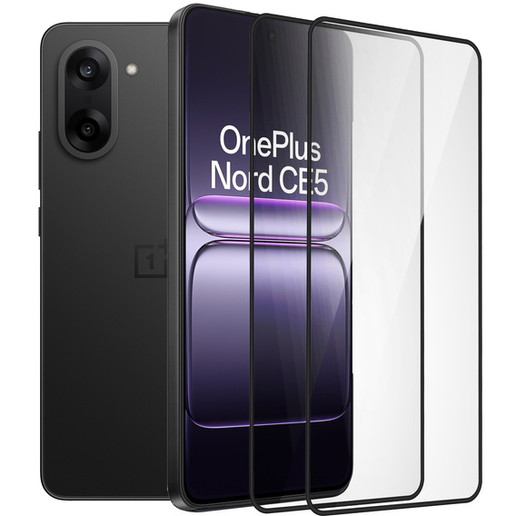 2x Szkło Hartowane do OnePlus Nord CE5, ERBORD 3D pełne, szybka na cały ekran