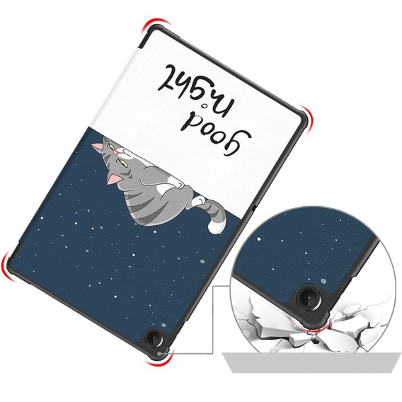 Etui do Lenovo Tab M10 Plus 10.6 TB-125F / TB-128F 3 Gen, Smartcase, sleeping cat