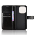 Etui z klapką do Xiaomi Redmi Note 14 4G, Crazy Horse Wallet, czarne