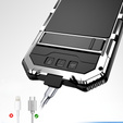 Etui pancerne do iPhone 16E, R-JUST, srebrne