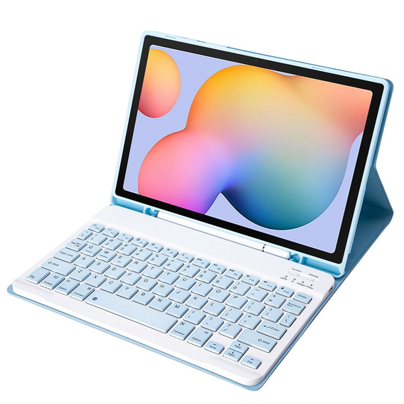 Etui z klawiaturą do Samsung Galaxy Tab S6 Lite 10.4" 2020/2022/2024, Pen Slot, niebieskie