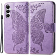 Etui z klapką do Samsung Galaxy A05s, Butterfly, fioletowe