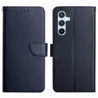 Etui z klapką do Samsung Galaxy A35 5G, Nappa Texture Wallet, niebieskie