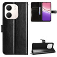Etui z klapką do Oppo A5x, Crazy Horse Wallet, czarne