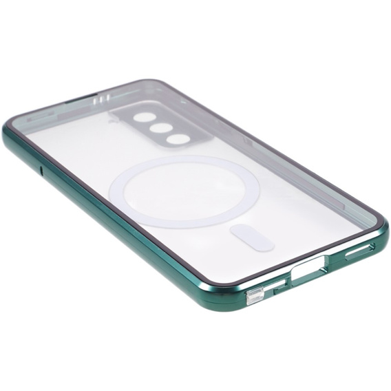 Etui Magnetic Dual Glass MagSafe do Samsung Galaxy S21+ Plus, zielone