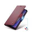 Etui z klapką CASEME do Samsung Galaxy A54 5G, Litchi Wallet, czerwone