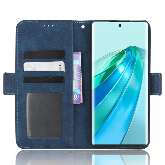 Etui z klapką do Honor Magic 5 Lite 5G, Card Slot, granatowe