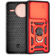 Etui pancerne do Xiaomi Poco F7 Pro, CamShield Slide, czerwone