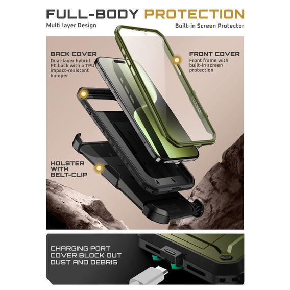 Etui Supcase do iPhone Air, Unicorn Beetle Pro, Guldan
