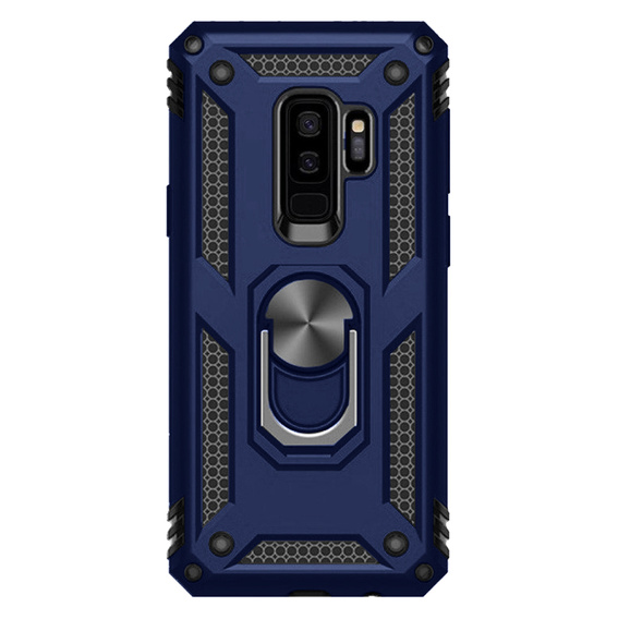 Etui pancerne do Samsung Galaxy S9+ Plus, Nox Case Ring, niebieskie