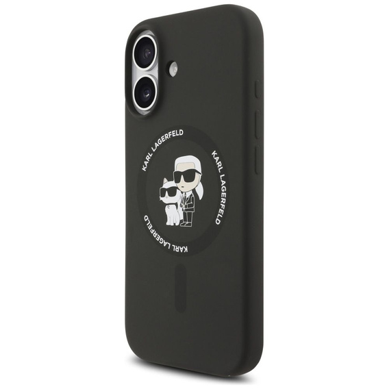 Etui Karl Lagerfeld do iPhone 17, Silicone Body Ring, czarne