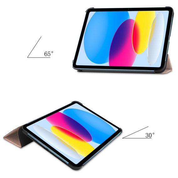 Etui do iPad 11" 2025 A16 (11 gen.) / iPad 10.9" 2022 (10 gen.), Smartcase z miejscem na rysik, różowe