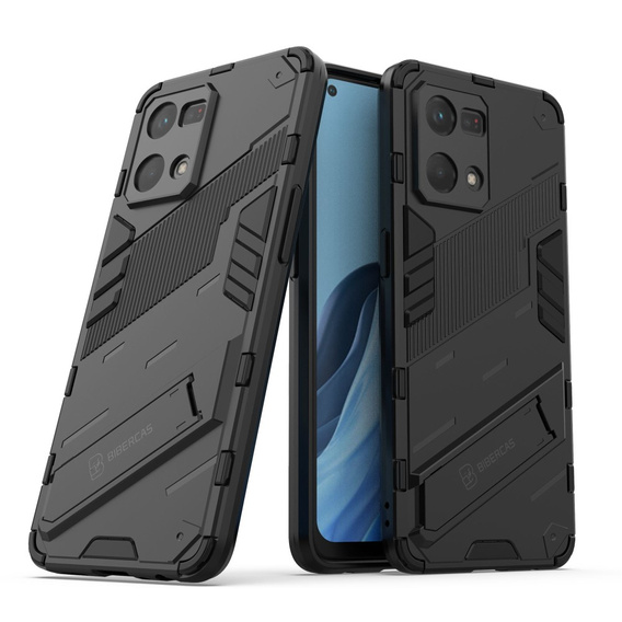 Etui do Oppo Reno7 4G, Military kickstand, czarne