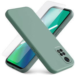 Zestaw Etui Silicone Lite do Xiaomi Redmi Note 11 / 11S, zielone + szkło