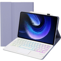 Etui z podświetlaną klawiaturą bluetooth touchpad do Xiaomi Pad 6 / 6 Pro, Fioletowe