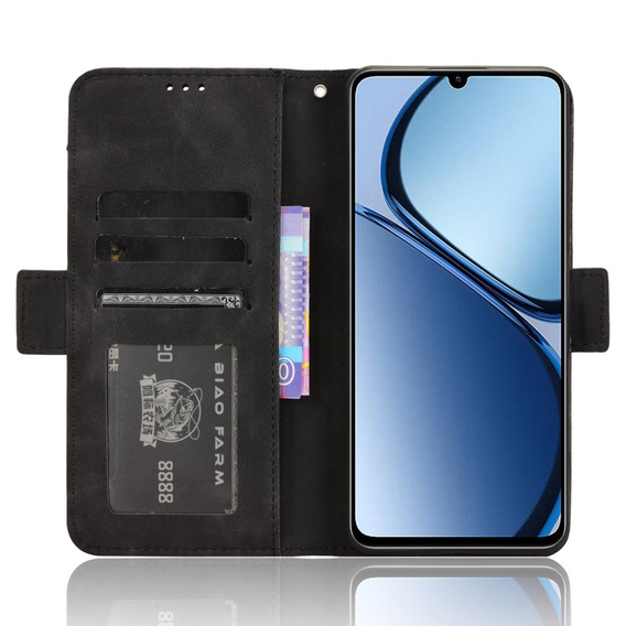 Etui z klapką do Realme C63, Card Slot, czarne