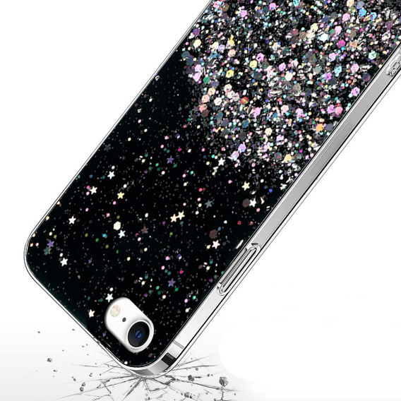 Etui do iPhone 7/8/SE 2020/SE 2022, Glittery, czarne