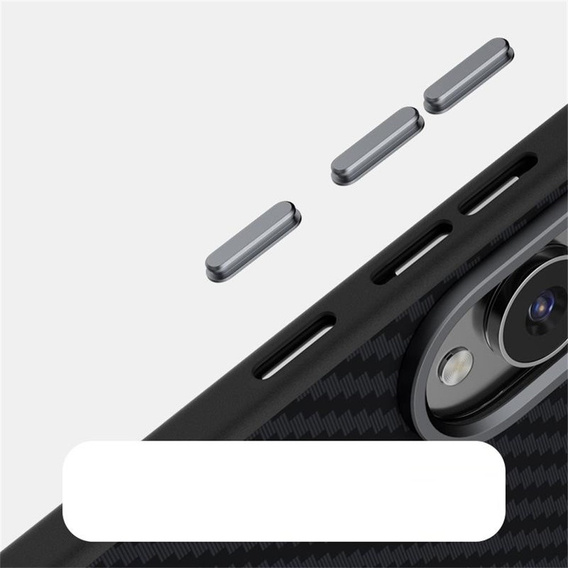 Etui do Samsung Galaxy S25 Edge, ABEEL Efekt karbonu, do MagSafe, czarne