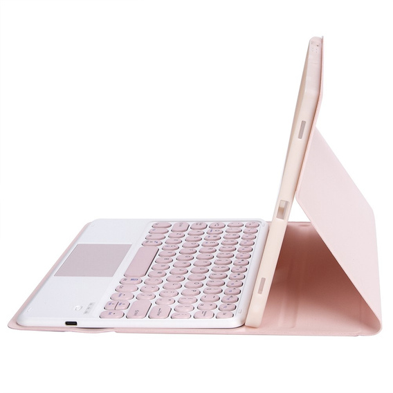 Etui z klawiaturą do Samsung Galaxy Tab S6 Lite 10.4" 2020/2022/2024, Touchpad Pen Slot, różowe rose gold