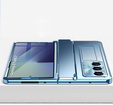 Etui z podstawką do Samsung Galaxy Z Fold7 5G, z ochroną zawiasu, szkłem i rysikiem - niebieskie