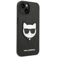 Etui Karl Lagerfeld do iPhone 14 Plus, Saffiano Choupette Head Patch, czarne