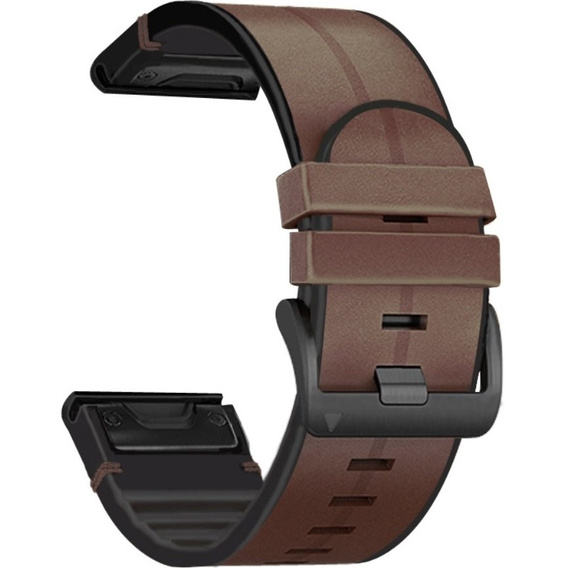 Pasek ze skóry ekologicznej Quickfit 26mm do Garmin, Kawowy