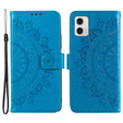 Etui z klapką do Motorola Moto G73 5G, Mandala, niebieskie