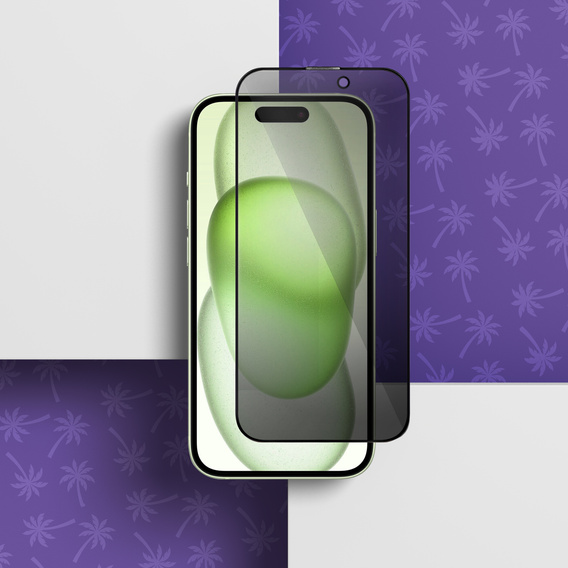 Szkło Hartowane Prywatyzujące Shy Palm do iPhone 15