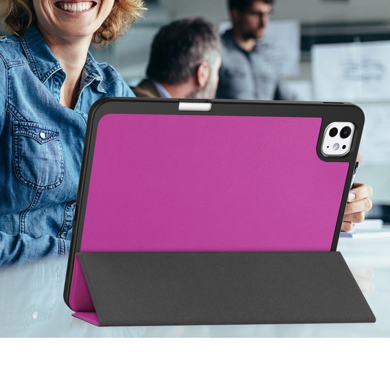 Etui do iPad Pro 11" 2024 (5 gen.), Smartcase z miejscem na rysik, fioletowe