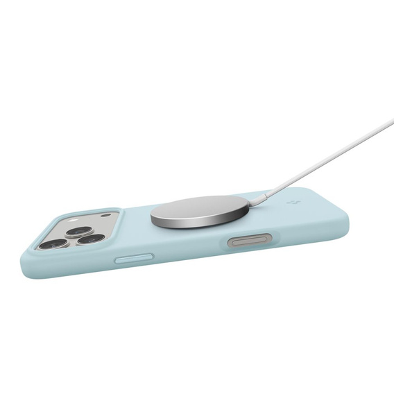 Etui Spigen do iPhone 17 Pro, Silicone Fit Mag MagSafe, Mute Blue