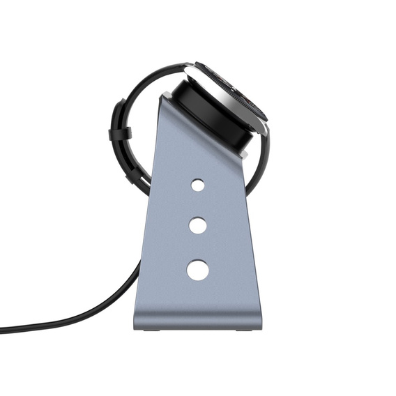 Aluminiowa Stacja Dokująca Ładowarka do Samsung Galaxy Watch 3/4/5/6/7 Active 2/Watch 5 Pro/Watch Ultra, Szara