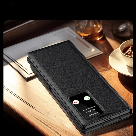 Etui z klapką do Samsung Z Fold6 5G, Smart View Wallet, czarne